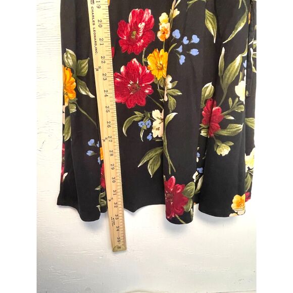 Fortune + Ivy Wrap Dress Women’s Small Black Floral Bell Sleeve Summer - Picture 7 of 7